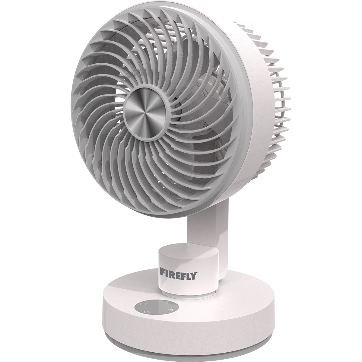 Firefly Rechargeable Oscillating Desk Fan with Night Lamp