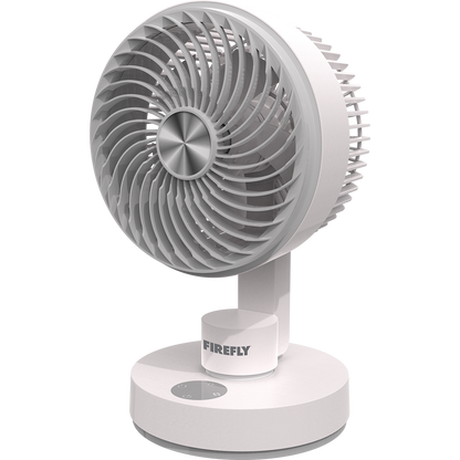 Firefly Rechargeable Oscillating Desk Fan with Night Lamp