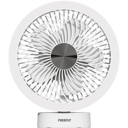 Firefly Rechargeable Mini Desk Fan with Ring Lamp