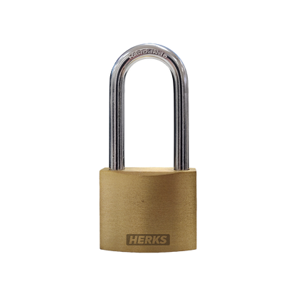 HERKS Heavy Duty Brass Padlock - Long Shackle