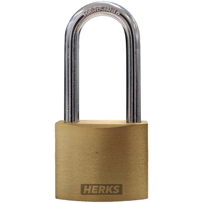 HERKS Heavy Duty Brass Padlock - Long Shackle