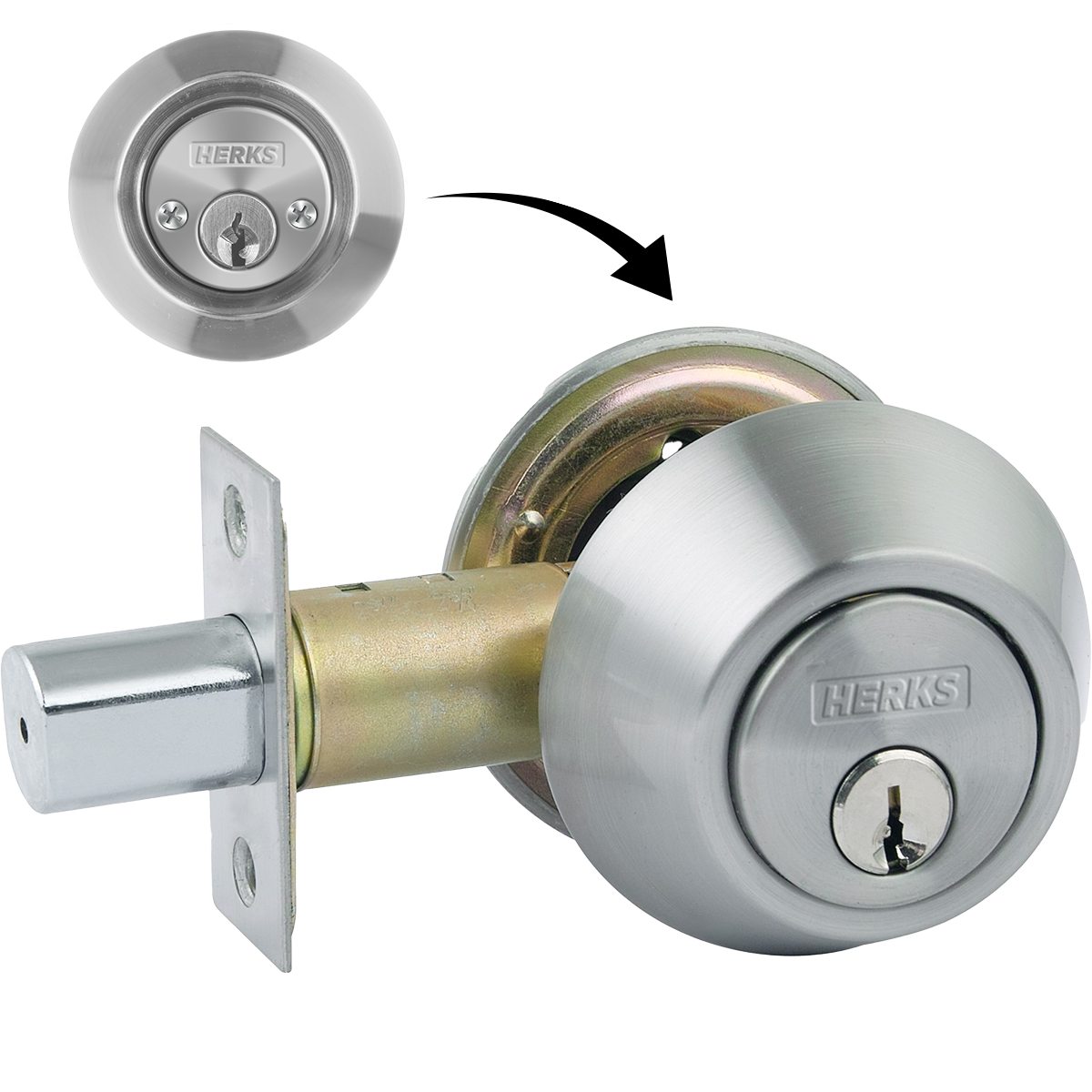 HERKS (Red Line) Double Cylinder Deadbolt