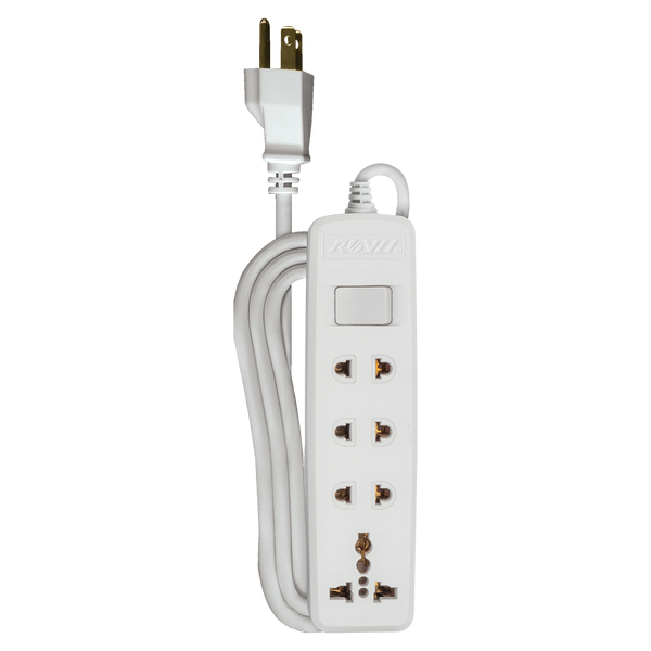 ROYU 3 Gang Universal Outlet Extension Cord