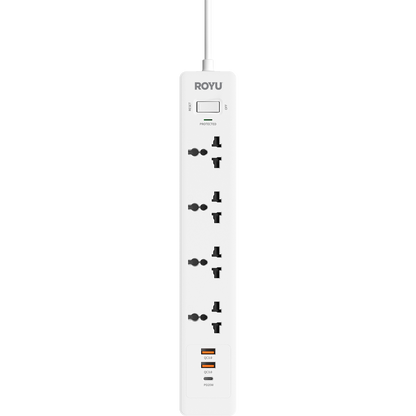 ROYU 4-Gang Power Strip with USB Ports