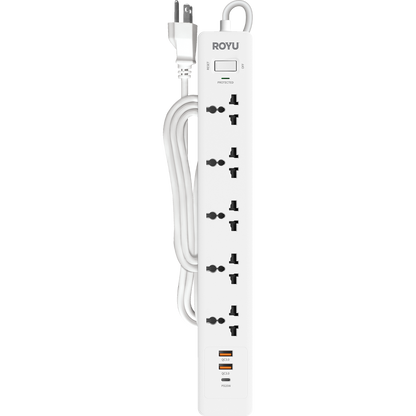 ROYU 5-Gang Power Strip with USB Ports