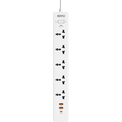 ROYU 5-Gang Power Strip with USB Ports