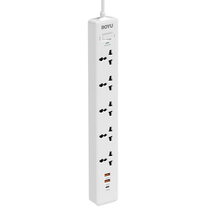 ROYU 5-Gang Power Strip with USB Ports