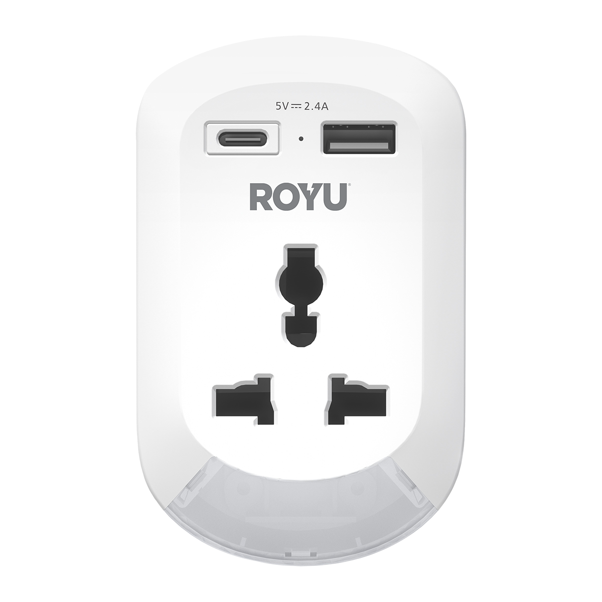 ROYU 1 Gang Wall Adapter with Night Light and USB Ports