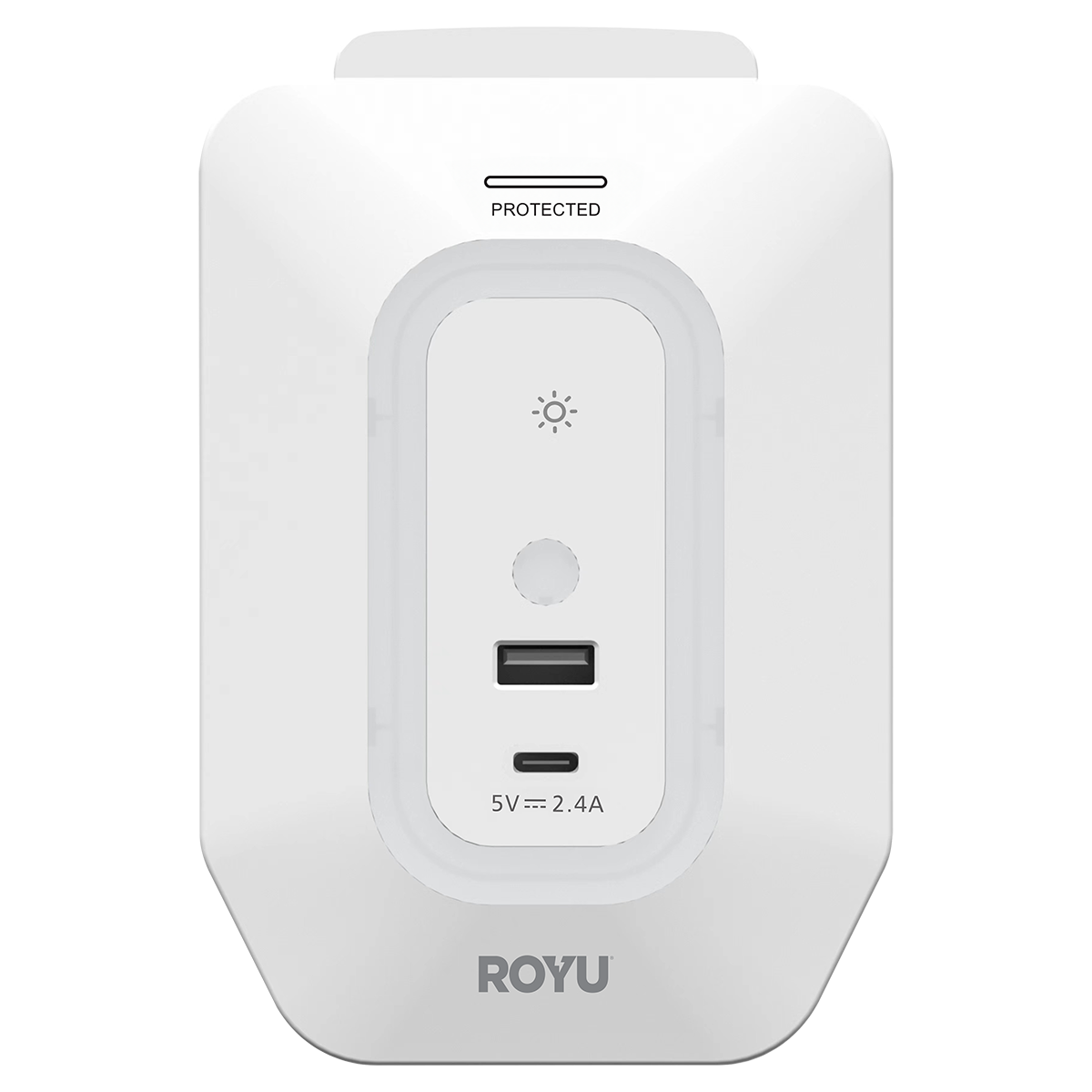 ROYU 6 Gang Wall Adapter with Night Light and USB Ports