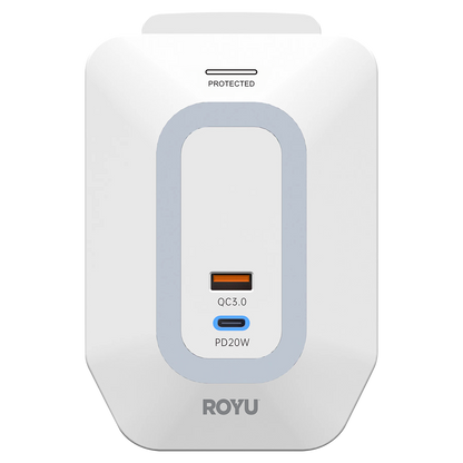 ROYU 6 Gang Wall Adapter with Fast Charging USB Ports