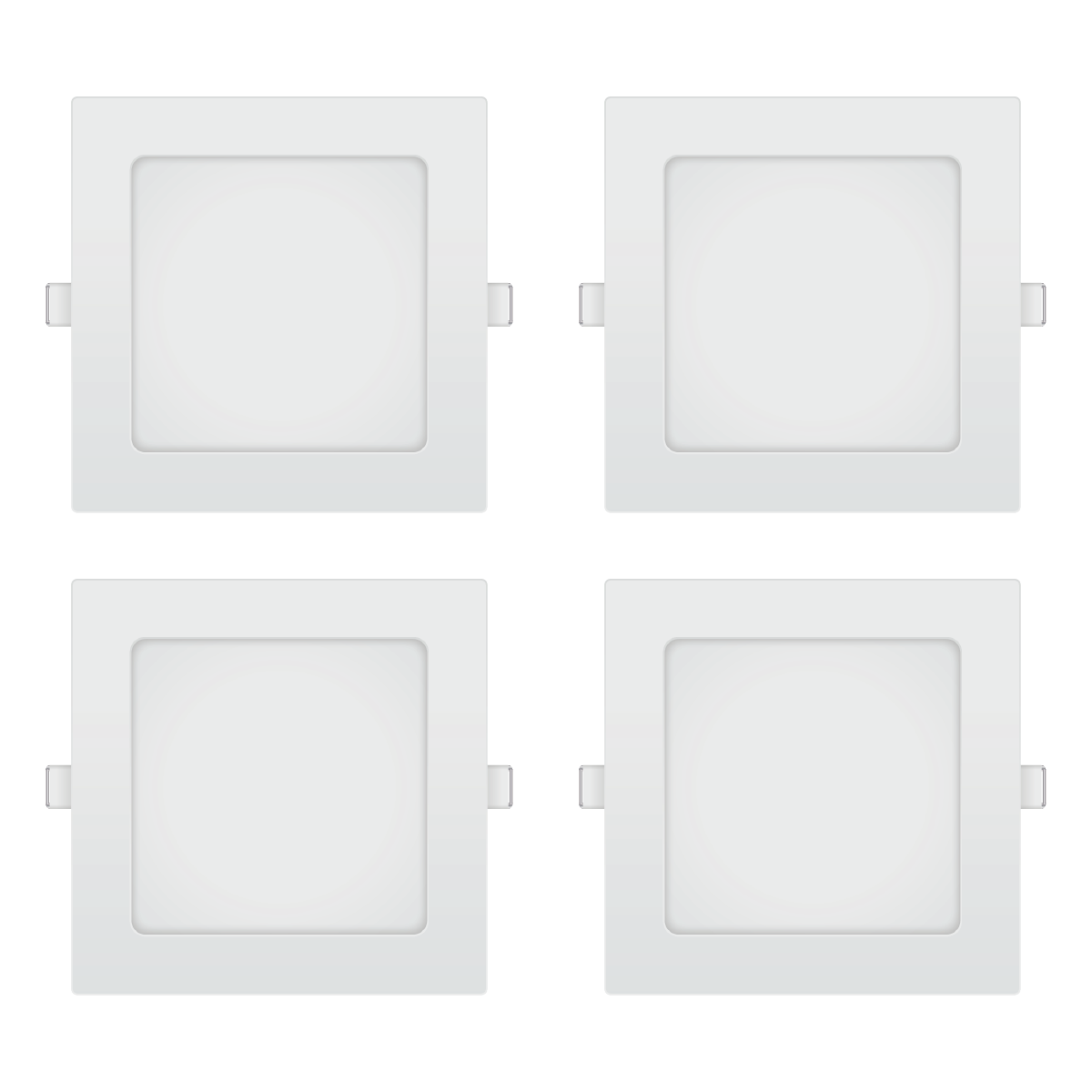 Firefly Basic Series 4-LED Square Recessed Slim Downlight Value Pack