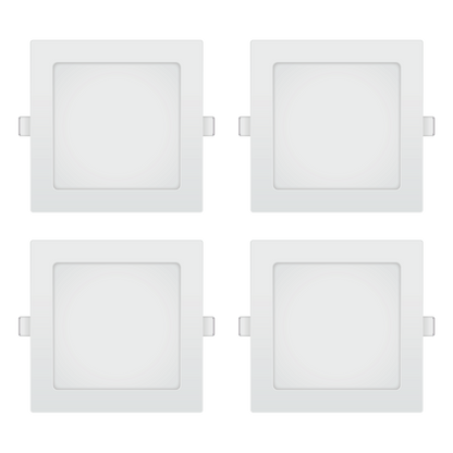 Firefly Basic Series 4-LED Square Recessed Slim Downlight Value Pack