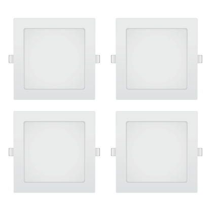 Firefly Basic Series 4-LED Square Recessed Slim Downlight Value Pack