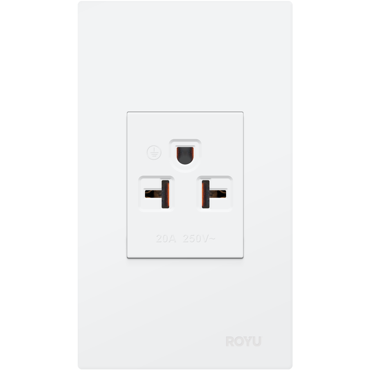 ROYU Wide Series 1 Gang Tandem Aircon Outlet Set