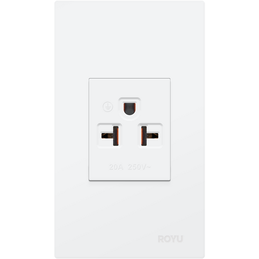 ROYU Wide Series 1 Gang Tandem Aircon Outlet Set